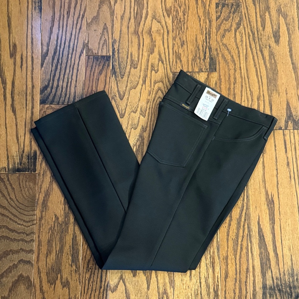 Wrangler Wrancher Men's Forest Green Dress Pants 82fg sz 28x32